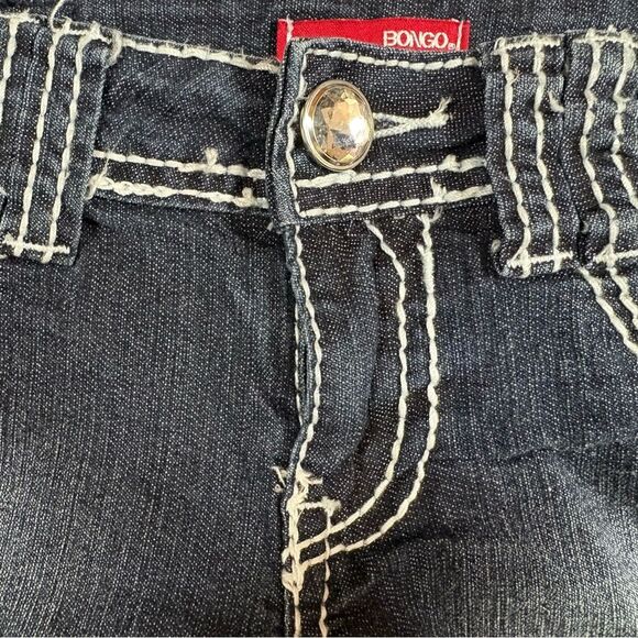 Bongo Dark Wash Denim Shorts | Heavy Contrast Stitch | Size 7 - Picture 5 of 9